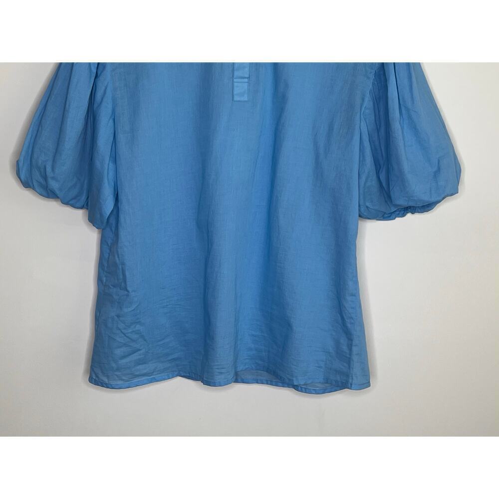 NWT Olivia James The Label Annie Puff Sleeve Blouse Sky Blue Women's Size S - Picture 8 of 8
